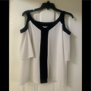New York & Company Cold Shoulder Top